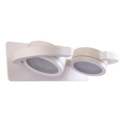 IGUAZU APPLIQUE 2 LUCI DA ESTERNO ORIENTABILE ALLUMINIO ANTRACITE O BIANCO IP54 LAMPADINE ATTACCO GX53 Mantra - Cristalensi Shop 2