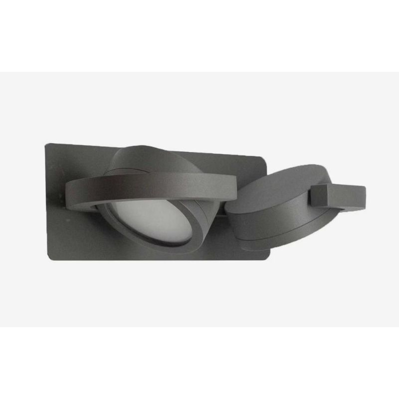 IGUAZU APPLIQUE 2 LUCI DA ESTERNO ORIENTABILE ALLUMINIO ANTRACITE O BIANCO IP54 LAMPADINE ATTACCO GX53 Mantra - Cristalensi Shop