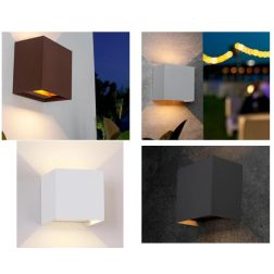 DAVOS XL APPLIQUE CUBO IN 4 COLORI IP65 LED 20W LUCE 3000K O 4000K FASCIO DI LUCE REGOLABILE Mantra - Cristalensi Shop Online