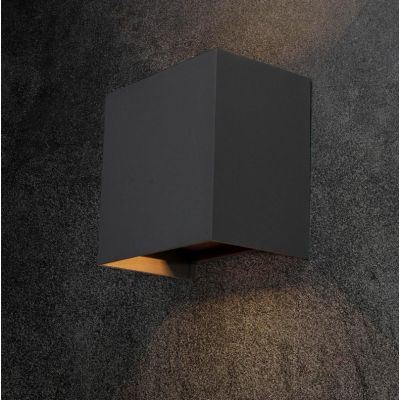 DAVOS XL APPLIQUE CUBO IN 4 COLORI IP65 LED 20W LUCE 3000K O 4000K FASCIO DI LUCE REGOLABILE Mantra - Cristalensi Shop Online