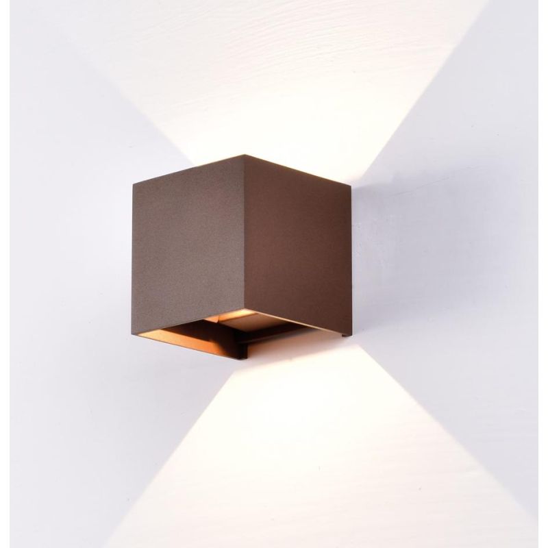 DAVOS XL APPLIQUE CUBO IN 4 COLORI IP65 LED 20W LUCE 3000K O 4000K FASCIO DI LUCE REGOLABILE Mantra - Cristalensi Shop Online