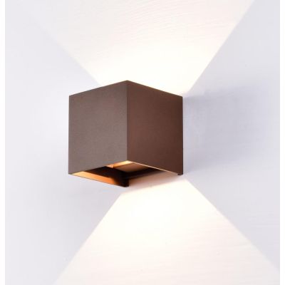 DAVOS XL APPLIQUE CUBO IN 4 COLORI IP65 LED 20W LUCE 3000K O 4000K FASCIO DI LUCE REGOLABILE Mantra - Cristalensi Shop Online