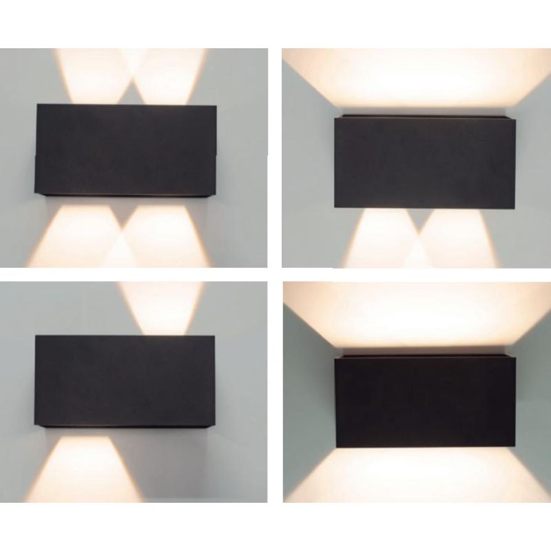 DAVOS APPLIQUE RETTANGOLARE 4 COLORI IP54 LED 24W LUCE 3000K O 4000K FASCI DI LUCE REGOLABILI Mantra - Cristalensi Shop Online