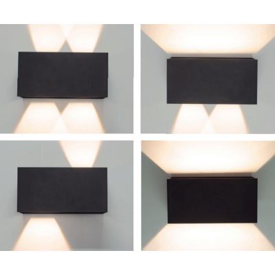 DAVOS APPLIQUE RETTANGOLARE 4 COLORI IP54 LED 24W LUCE 3000K O 4000K FASCI DI LUCE REGOLABILI Mantra - Cristalensi Shop Online