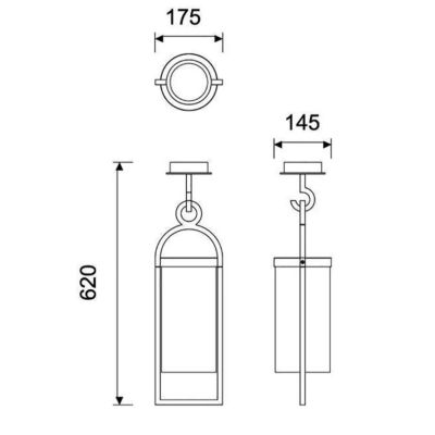 MAYA PLAFONIERA DA ESTERNO IP54 IN ALLUMINIO E VETRO FINITURA ANTRACITE STILE VINTAGE LAMPADINA ATTACCO E27 Mantra - Cristalensi