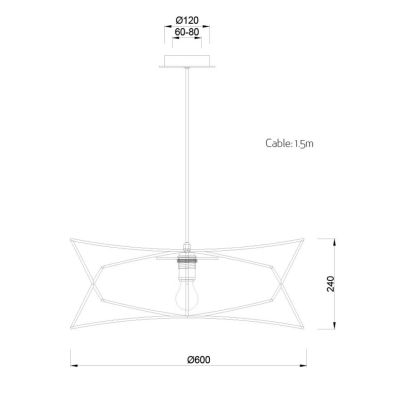 POLINESIA SOSPENSIONE DA ESTERNI IP44 IN ALLUMINIO E FIBRE TESSILI DI COLORE BEIGE DESIGN MODERNO LAMPADINA E27 Mantra - Cristal