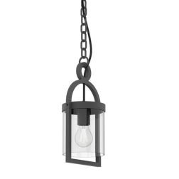 MAYA SOSPENSIONE DA ESTERNO IP54 IN ALLUMINIO E VETRO FINITURA ANTRACITE STILE VINTAGE LAMPADINA ATTACCO E27 Mantra - Cristalens