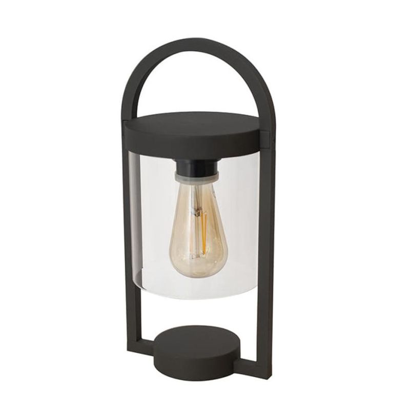 MAYA LAMPADA DA TAVOLO DA ESTERNO IP54 IN ALLUMINIO E VETRO FINITURA ANTRACITE VINTAGE LAMPADINA ATTACCO E27 Mantra - Cristalens