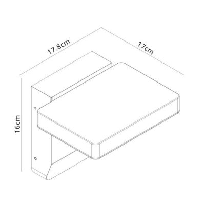 COOPER APPLIQUE DA ESTERNO SQUADRATA IP54 BIANCA O NERA LED 20W LUCE 3000K ORIENTABILE MODERNA Mantra - Cristalensi Shop Online