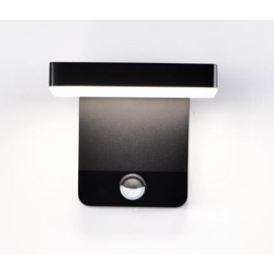 COOPER APPLIQUE DA ESTERNO CON SENSORE DI MOVIMENTO IP54 BIANCA O NERA LED 20W LUCE 3000K ORIENTABILE MODERNA Mantra - Cristalen