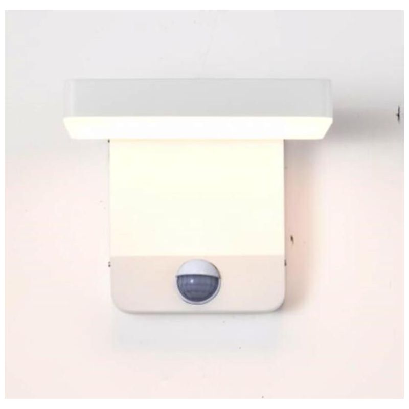 COOPER APPLIQUE DA ESTERNO CON SENSORE DI MOVIMENTO IP54 BIANCA O NERA LED 20W LUCE 3000K ORIENTABILE MODERNA Mantra - Cristalen