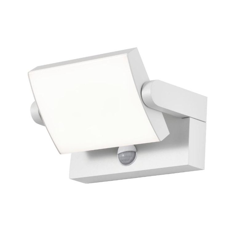 COOPER APPLIQUE DA ESTERNO RETTANGOLARE CON SENSORE DI MOVIMENTO IP54 BIANCA O NERA LED 20W LUCE 3000K ORIENTABILE Mantra - Cris