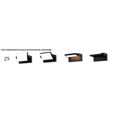 COOPER APPLIQUE DA ESTERNO RETTANGOLARE IP54 BIANCA O NERA LED 20W LUCE 3000K ORIENTABILE MODERNA Mantra - Cristalensi Shop Onli