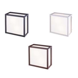 UTAH APPLIQUE DA ESTERNO QUADRATA IP65 IN ALLUMINIO 3 COLORI LUCE DIFFUSA DESIGN MODERNO Mantra - Cristalensi Shop Online