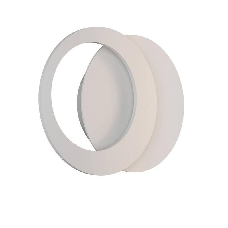 TORONTO APPLIQUE MODERNA ALLUMINIO BIANCO O NERO IN DUE MISURE LED 10W O 15W LUCE 3000K ROTONDA Mantra - Cristalensi Shop Online