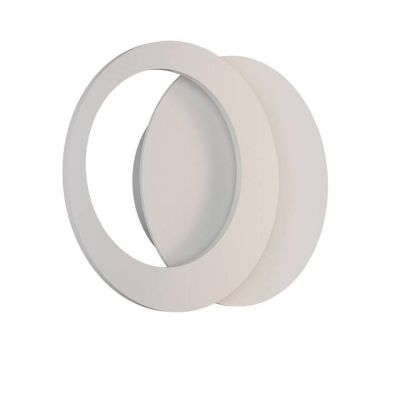 TORONTO APPLIQUE MODERNA ALLUMINIO BIANCO O NERO IN DUE MISURE LED 10W O 15W LUCE 3000K ROTONDA Mantra - Cristalensi Shop Online