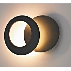 TORONTO APPLIQUE MODERNA ALLUMINIO BIANCO O NERO IN DUE MISURE LED 10W O 15W LUCE 3000K ROTONDA Mantra - Cristalensi Shop Online 2