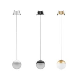KILDA SOSPENSIONE SINGOLA DA INCASSO ALLUMINIO BIANCO,ORO O NERO LED 10W LUCE 3000K MODERNA Mantra - Cristalensi Shop Online