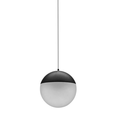 KILDA SOSPENSIONE SINGOLA A SFERA ALLUMINIO BIANCO,ORO O NERO LED 10W LUCE 3000K MODERNA Mantra - Cristalensi Shop Online