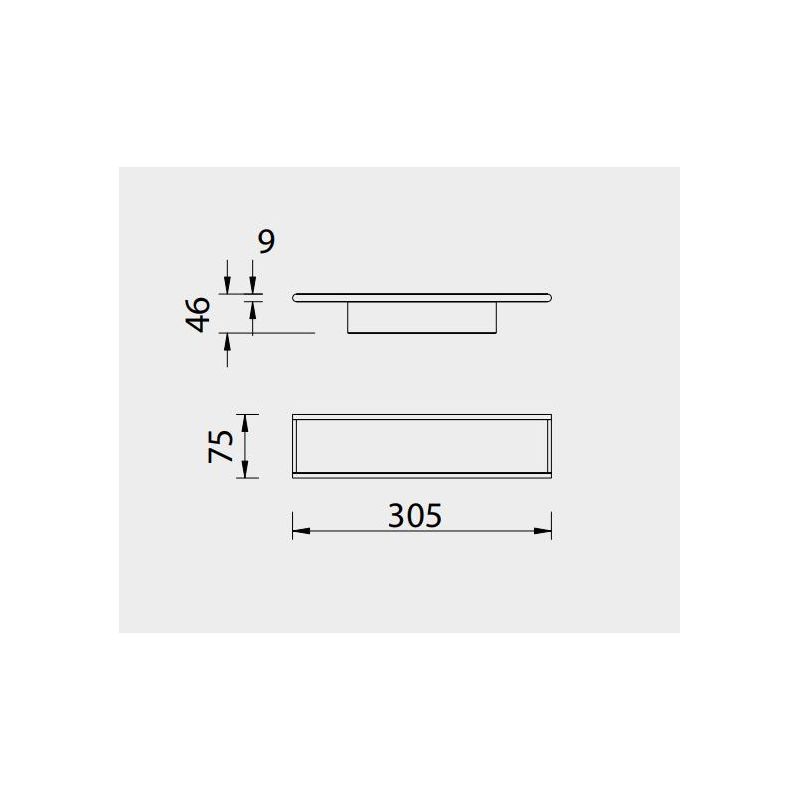 NELSON APPLIQUE LINEARE IN ALLUMINIO BIANCO O NERO LED INTEGRATO CCT SWITCH LARGHEZZA CM 30 O CM 50 Mantra - Cristalensi Shop On