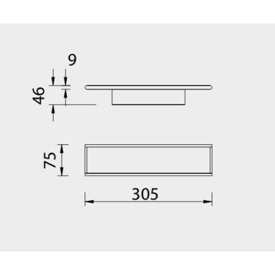 NELSON APPLIQUE LINEARE IN ALLUMINIO BIANCO O NERO LED INTEGRATO CCT SWITCH LARGHEZZA CM 30 O CM 50 Mantra - Cristalensi Shop On