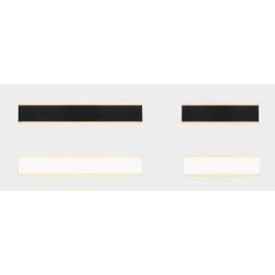NELSON APPLIQUE LINEARE IN ALLUMINIO BIANCO O NERO LED INTEGRATO CCT SWITCH LARGHEZZA CM 30 O CM 50 Mantra - Cristalensi Shop On