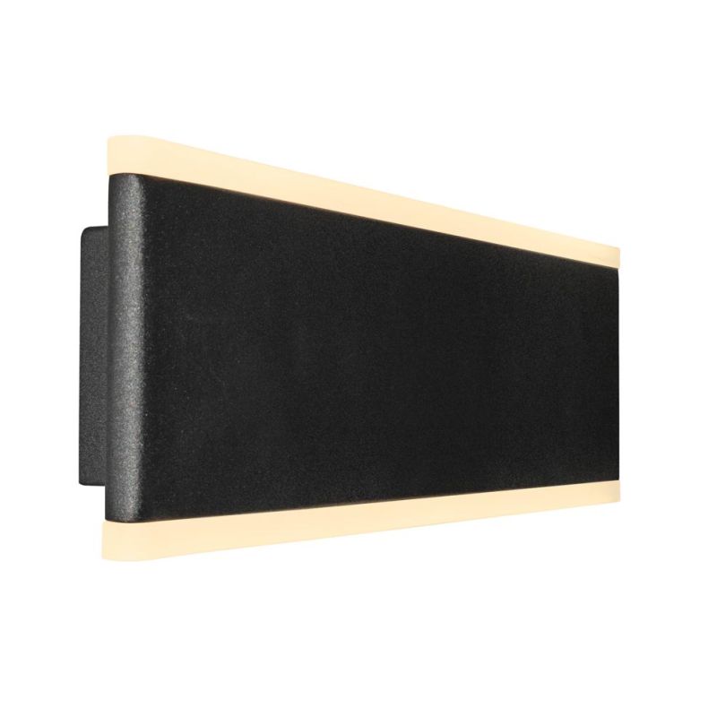 NELSON APPLIQUE LINEARE IN ALLUMINIO BIANCO O NERO LED INTEGRATO CCT SWITCH LARGHEZZA CM 30 O CM 50 Mantra - Cristalensi Shop On
