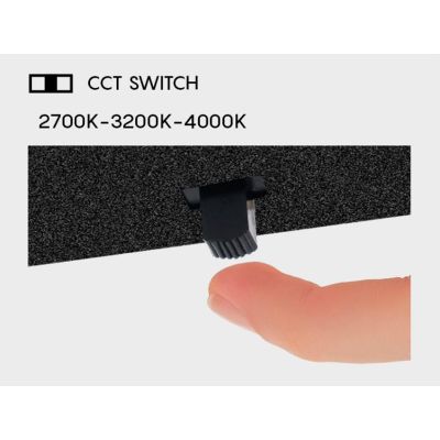 NELSON APPLIQUE LINEARE IN ALLUMINIO BIANCO O NERO LED INTEGRATO CCT SWITCH LARGHEZZA CM 30 O CM 50 Mantra - Cristalensi Shop On