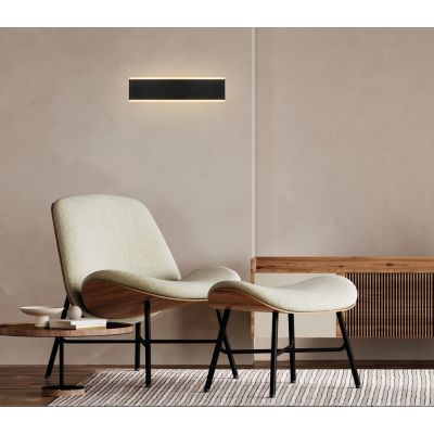 NELSON APPLIQUE LINEARE IN ALLUMINIO BIANCO O NERO LED INTEGRATO CCT SWITCH LARGHEZZA CM 30 O CM 50 Mantra - Cristalensi Shop On