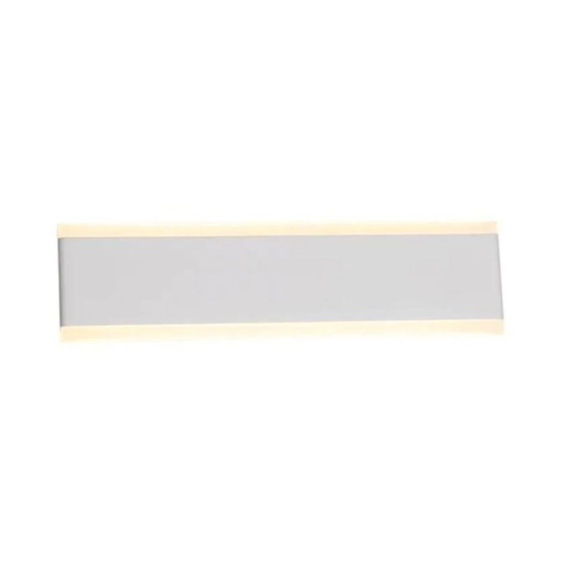 NELSON APPLIQUE LINEARE IN ALLUMINIO BIANCO O NERO LED INTEGRATO CCT SWITCH LARGHEZZA CM 30 O CM 50 Mantra - Cristalensi Shop On