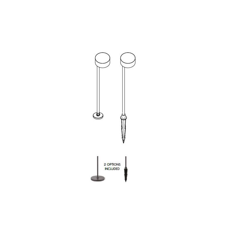 NAGANO PALO DA GIARDINO CON SUPPORTO O CON PICCHETTO NERO O CORTEN ALTEZZA CM 80 LED 7W LUCE 3000K Mantra - Cristalensi Shop Onl