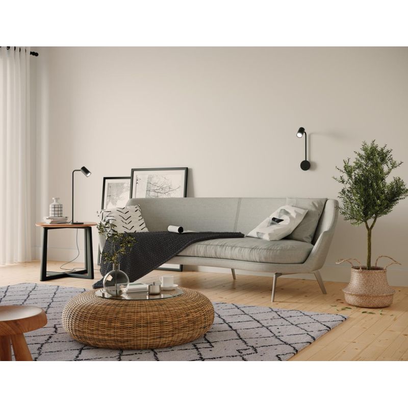 SAL LAMPADA DA TAVOLO IN METALLO BIANCO, NERO O ORO MODERNA IN DUE ALTEZZE ATTACCO GU10 Mantra - Cristalensi Shop Online