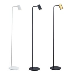 SAL LAMPADA DA TERRA IN METALLO BIANCO, NERO O ORO ALTEZZA CM 120 MODERNA ATTACCO GU10 Mantra - Cristalensi Shop Online