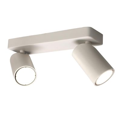 SAL FARETTO DA SOFFITTO O PARETE IN METALLO BIANCO, NERO O ORO CON 2 SPOT ORIENTABILI LAMPADINE GU10 Mantra - Cristalensi Shop O