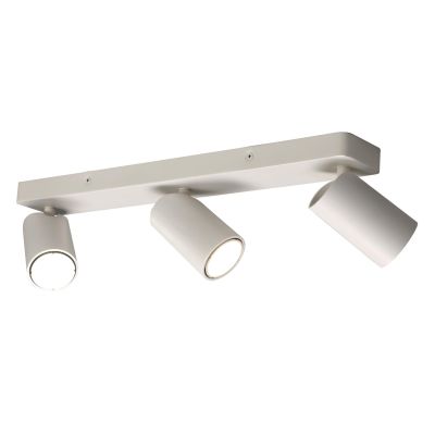 SAL FARETTO DA SOFFITTO O PARETE IN METALLO BIANCO, NERO O ORO CON 3 SPOT ORIENTABILI LAMPADINE GU10 Mantra - Cristalensi Shop O