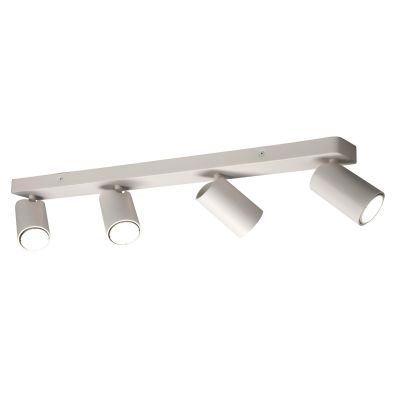 SAL FARETTO DA SOFFITTO O PARETE IN METALLO BIANCO, NERO O ORO CON 4 SPOT ORIENTABILI LAMPADINE GU10 Mantra - Cristalensi Shop O