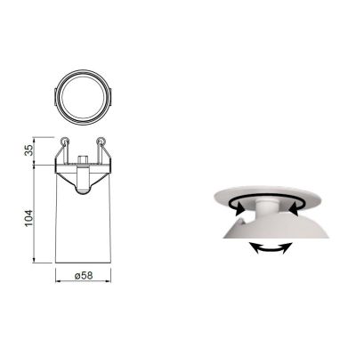 SAL FARETTO DA INCASSO IN METALLO BIANCO O NERO CON SPOT ORIENTABILE LAMPADINA GU10 Mantra - Cristalensi Shop Online