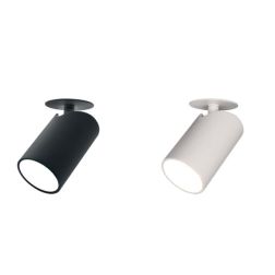 SAL FARETTO DA INCASSO IN METALLO BIANCO O NERO CON SPOT ORIENTABILE LAMPADINA GU10 Mantra - Cristalensi Shop Online