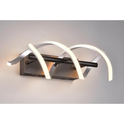 SEQUENCE APPLIQUE MODERNA LED 22W LUCE DIMMERABILE METALLO NERO CON FINITURE OTTONE O ALLUMINIO TRIO LIGHTING - Cristalensi Shop