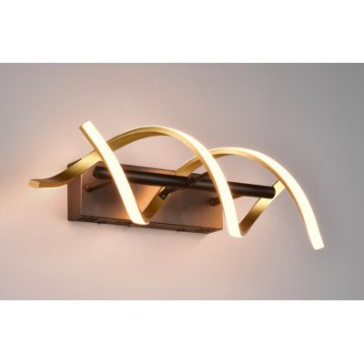 SEQUENCE APPLIQUE MODERNA LED 22W LUCE DIMMERABILE METALLO NERO CON FINITURE OTTONE O ALLUMINIO TRIO LIGHTING - Cristalensi Shop