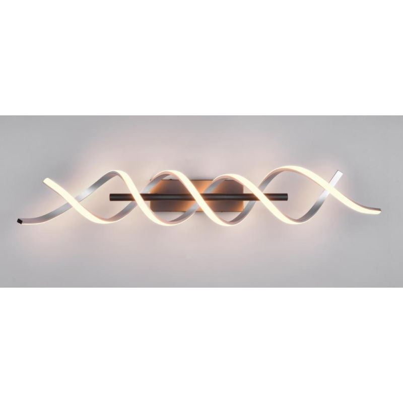 SEQUENCE PLAFONIERA MODERNA LED 41W LUCE DIMMERABILE METALLO NERO CON FINITURE OTTONE O ALLUMINIO TRIO LIGHTING - Cristalensi Sh