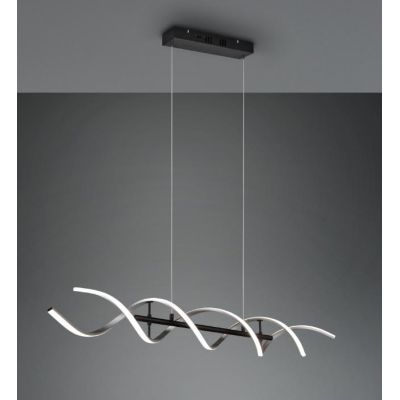 SEQUENCE SOSPENSIONE MODERNA CON LED 45W LUCE DIMMERABILE METALLO NERO CON FINITURE OTTONE O ALLUMINIO TRIO LIGHTING - Cristalen