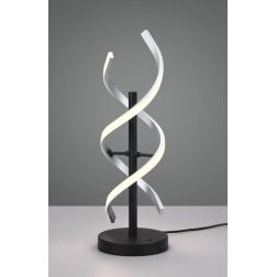 SEQUENCE LAMPADA DA TAVOLO MODERNA LED 20W LUCE DIMMERABILE METALLO NERO CON FINITURE OTTONE O ALLUMINIO TRIO LIGHTING - Cristal 2