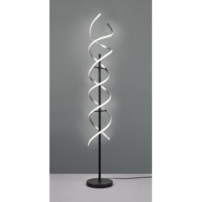 SEQUENCE PIANTANA MODERNA LED 32W LUCE DIMMERABILE METALLO NERO CON FINITURE OTTONE O ALLUMINIO TRIO LIGHTING - Cristalensi Shop