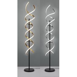 SEQUENCE PIANTANA MODERNA LED 32W LUCE DIMMERABILE METALLO NERO CON FINITURE OTTONE O ALLUMINIO TRIO LIGHTING - Cristalensi Shop