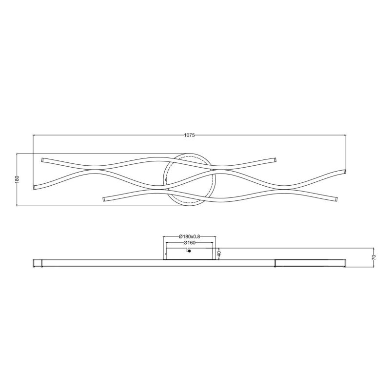 BLAZE PLAFONIERA MODERNA LED 35W LUCE 2300-3000-4000K DIMMERABILE IN METALLO 2 FINITURE COLORE TRIO LIGHTING - Cristalensi Shop 
