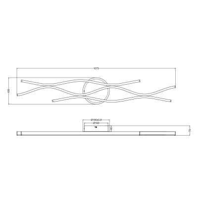 BLAZE PLAFONIERA MODERNA LED 35W LUCE 2300-3000-4000K DIMMERABILE IN METALLO 2 FINITURE COLORE TRIO LIGHTING - Cristalensi Shop 