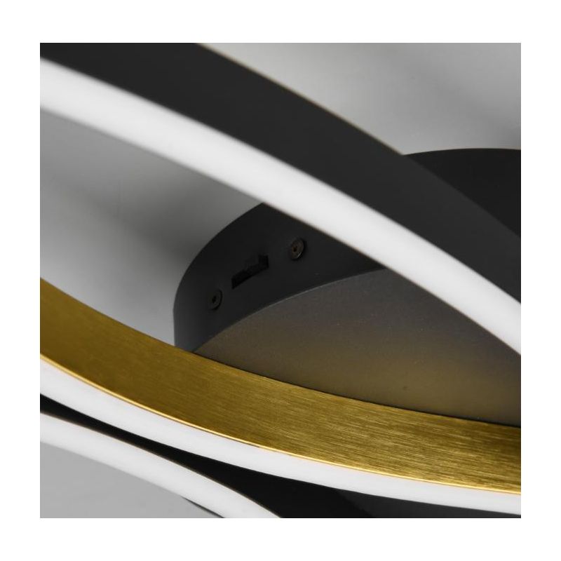 BLAZE PLAFONIERA MODERNA LED 35W LUCE 2300-3000-4000K DIMMERABILE IN METALLO 2 FINITURE COLORE TRIO LIGHTING - Cristalensi Shop 
