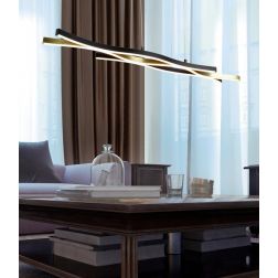 BLAZE SOSPENSIONE MODERNA LED 35W LUCE 2300-3000-4000K DIMMERABILE IN METALLO 2 FINITURE COLORE TRIO LIGHTING - Cristalensi Shop