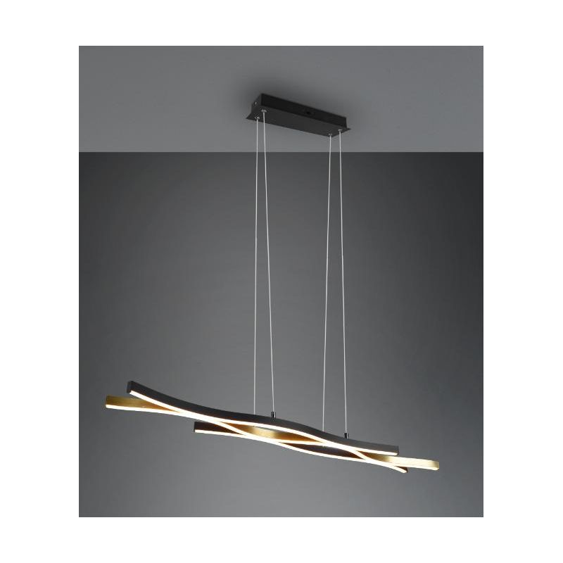 BLAZE SOSPENSIONE MODERNA LED 35W LUCE 2300-3000-4000K DIMMERABILE IN METALLO 2 FINITURE COLORE TRIO LIGHTING - Cristalensi Shop